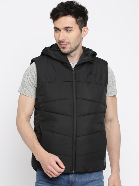 Puma Men Black Solid Padded Jacket