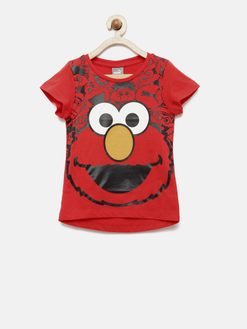 Puma Girls Red Style Sesame Printed T-Shirt