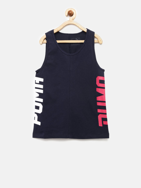 Puma Girls Navy SU Style Printed Tank Top