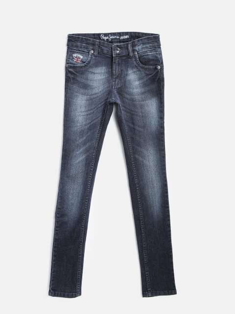 Pepe Jeans Girls Navy Skinny Fit Clean Look Jeans